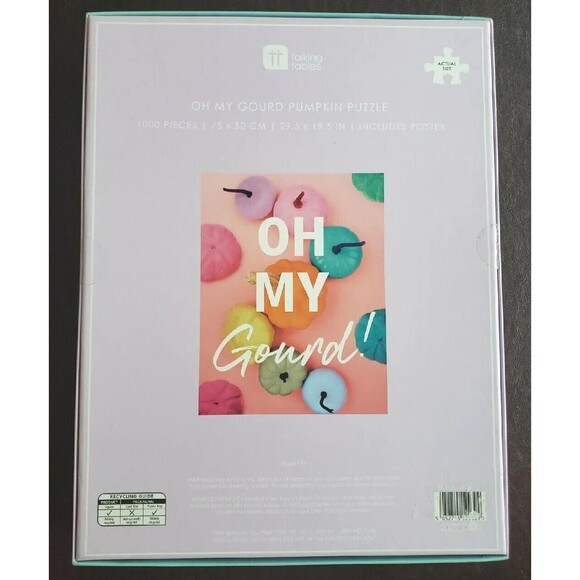 Perfectly puzzling  Oh my gourd! Pastel Pumpkin Puzzle 1000 Piece Fall Autumn - Picture 3 of 7